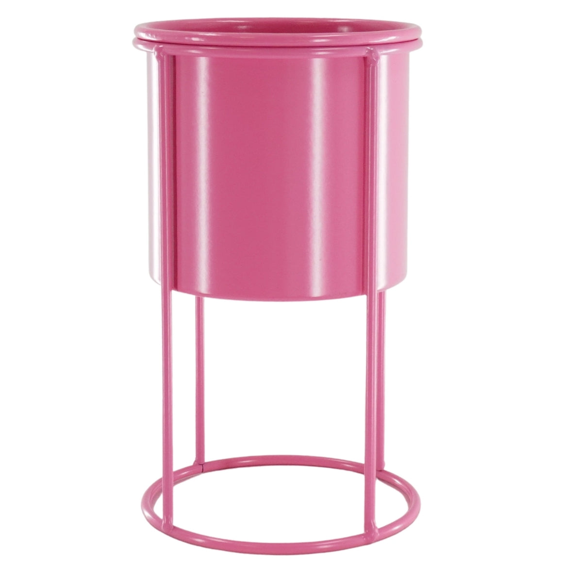 Housevitamin Flower Pot On Pink Metal Stand 19 Cm