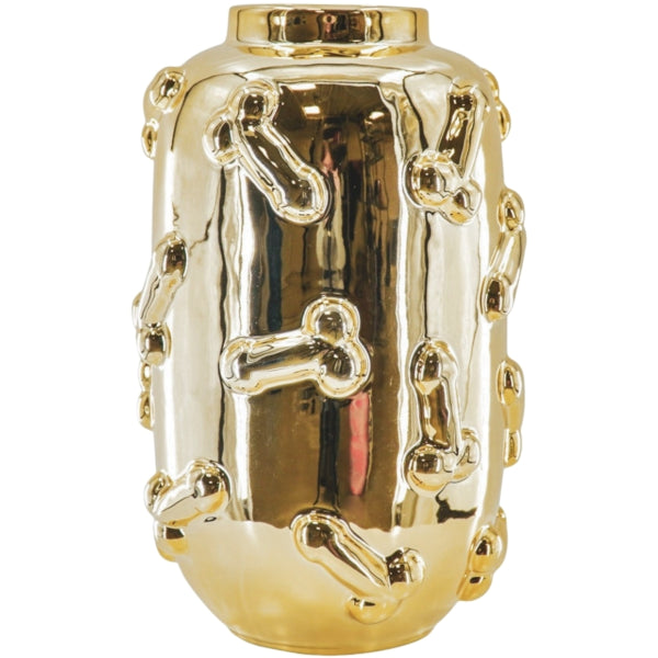 Housevitamin Vase Dick Gold-colored 27 Cm