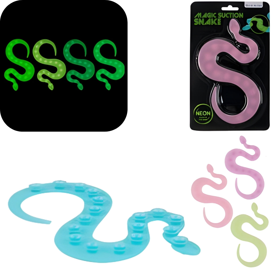 Out Of The Blue Magical Snake Glow In The Dark 19 Cm 4 Assorted