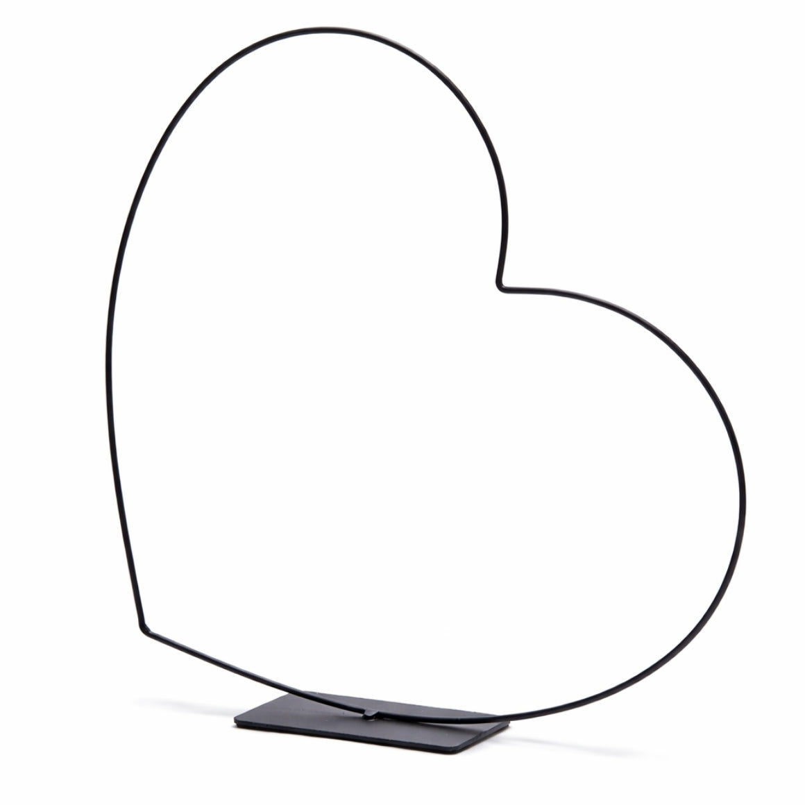 Decorative Heart Frame Horizontal Black 58 Cm