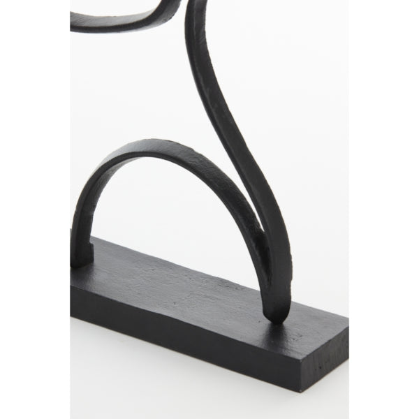 Light & Living Statue Face Matte Black 48 Cm