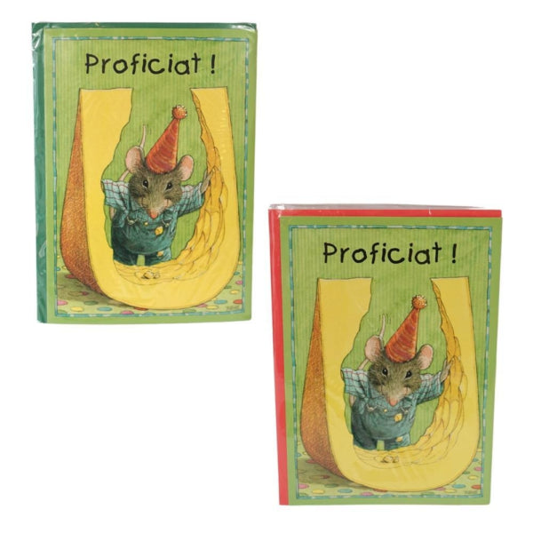 Double Greeting Card With Envelope Congratulations 15x21 Cm 2 Assorted