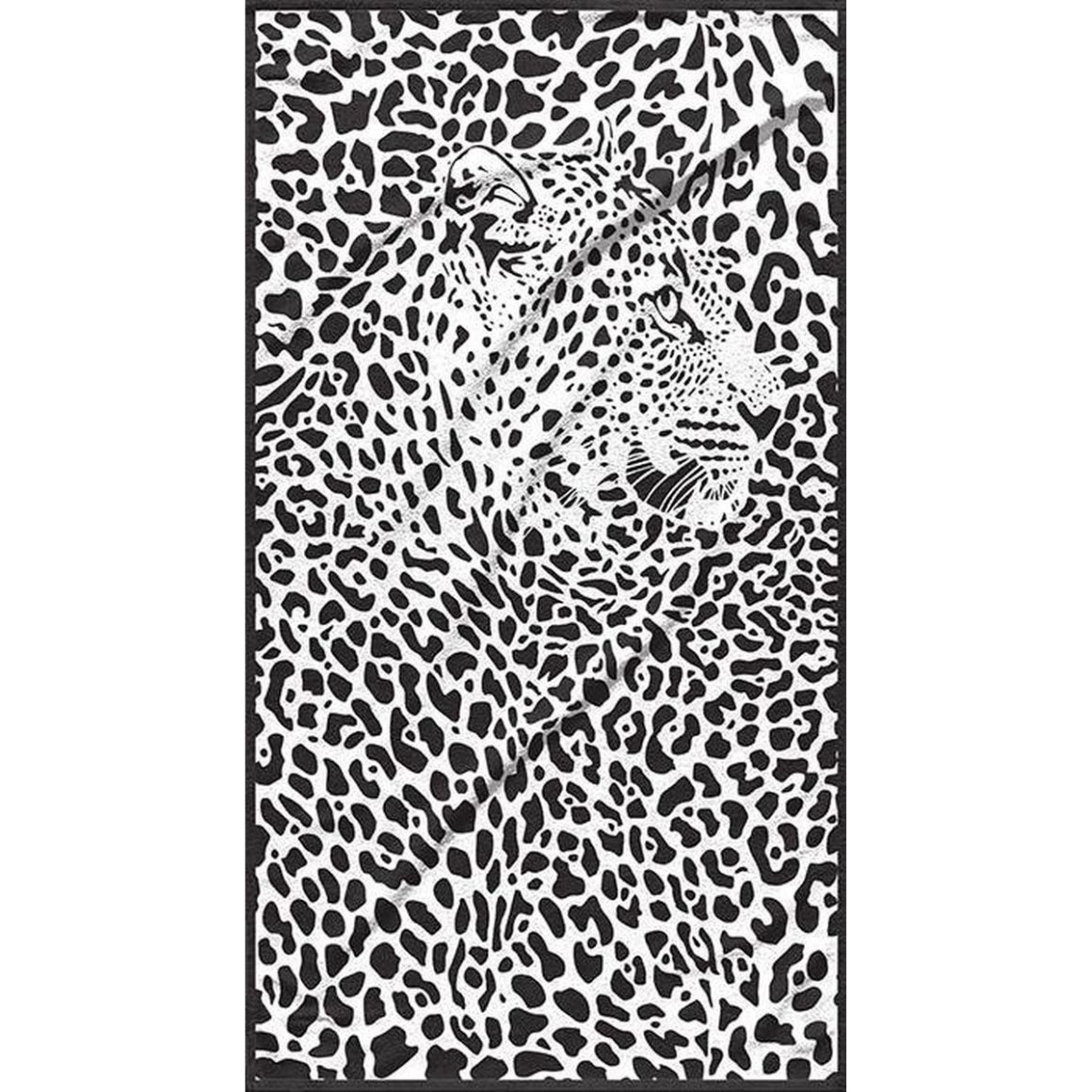 Xxl Beach Towel Leopard Black/white 100 X 180 Cm