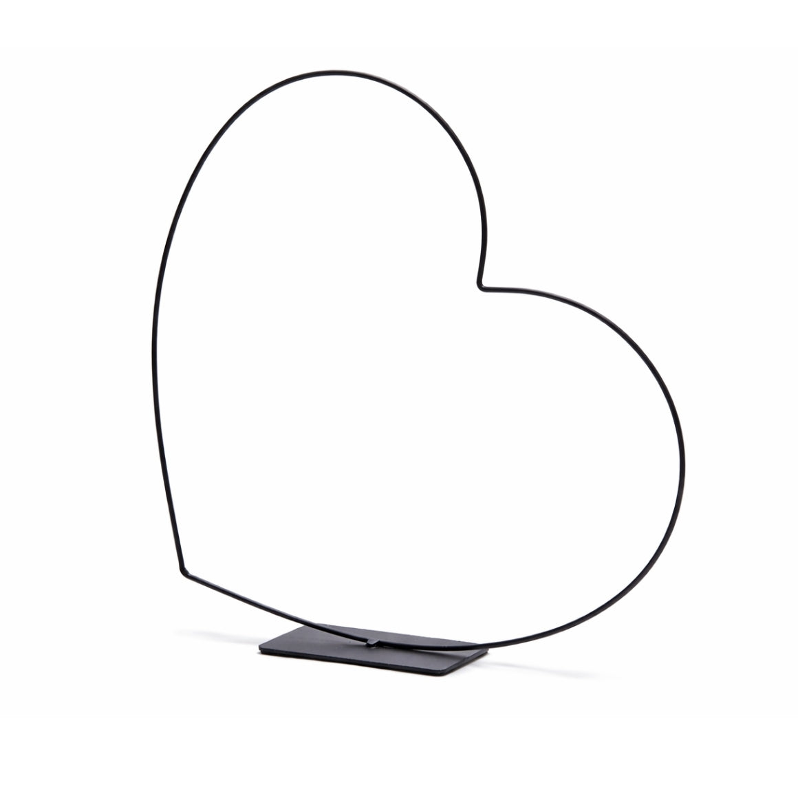 Decorative Heart Frame Horizontal Black 39 Cm