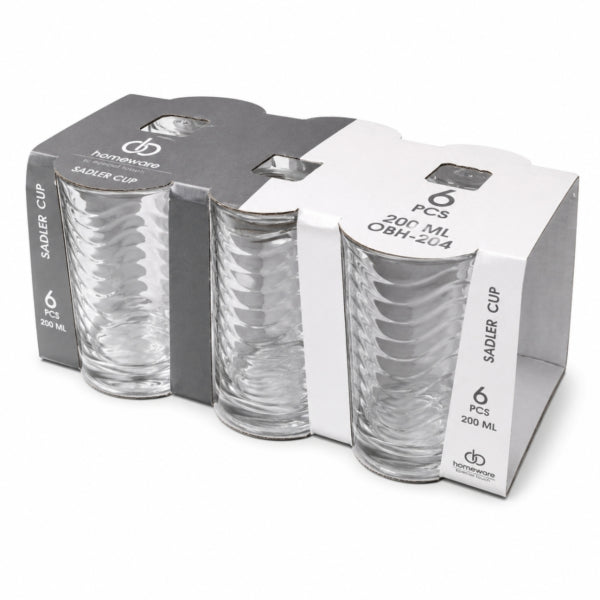 Homeware Sadler Drinking Glass 200 Ml 6 Pieces
