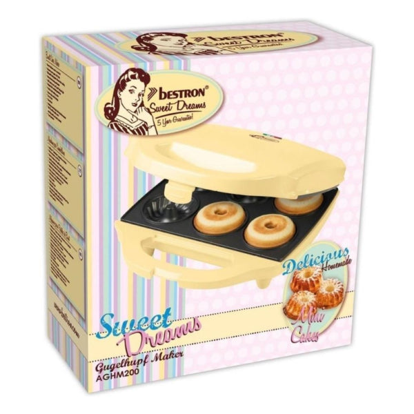 Bestron Bundt Cake Maker Eu Plug Amarelo 25 Cm