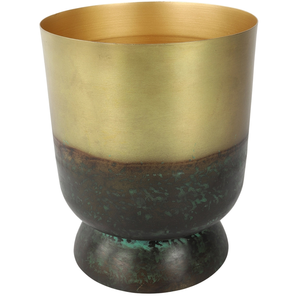 Countryfield Flower Pot Avelon L Green/brass 31 Cm