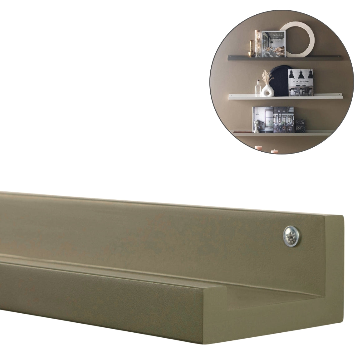 Woood Wall Shelf Studio Military Brown 120 Cm