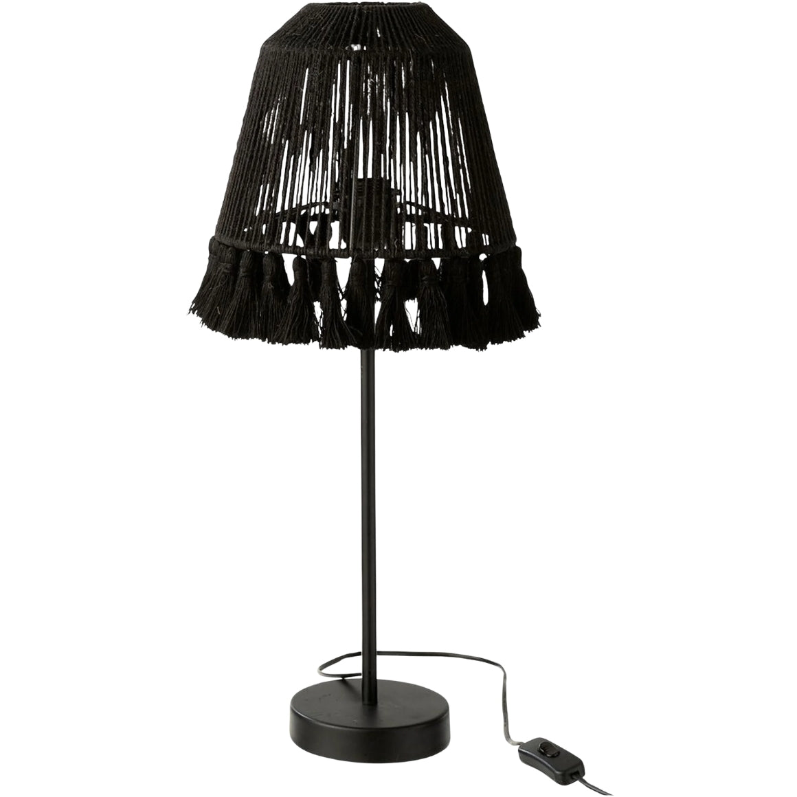 J-line Table Lamp Mila Black E27 60 Cm