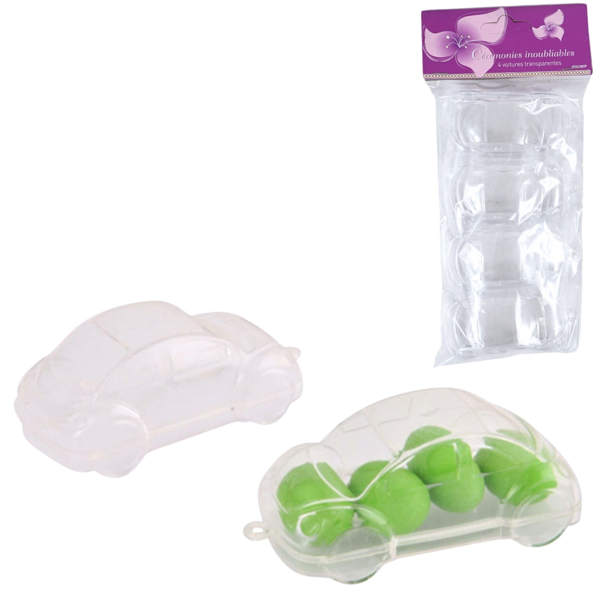 Transparent Car Hanger 8 Cm 4 Pieces
