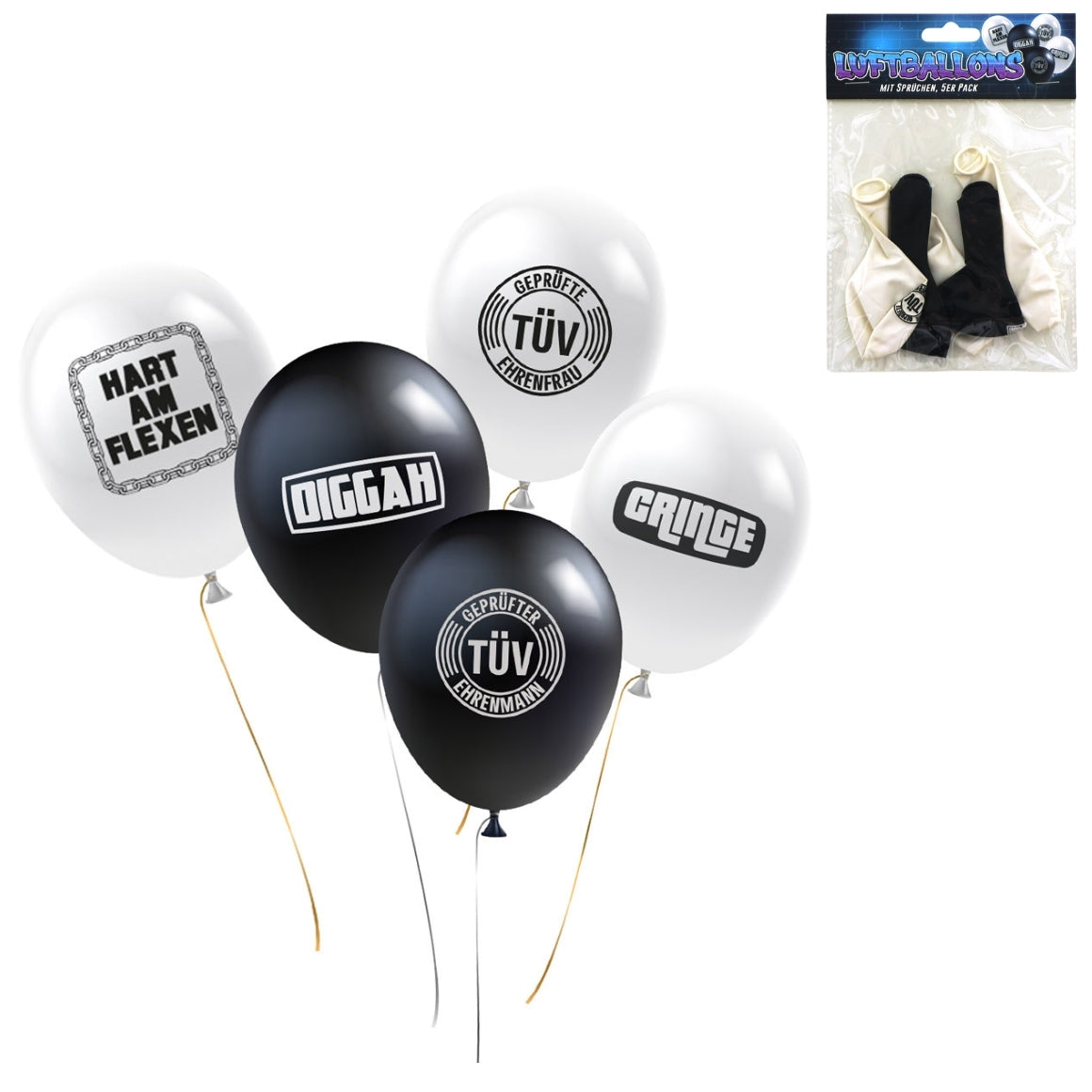 Balloons With Text 22 Cm Set Of 5