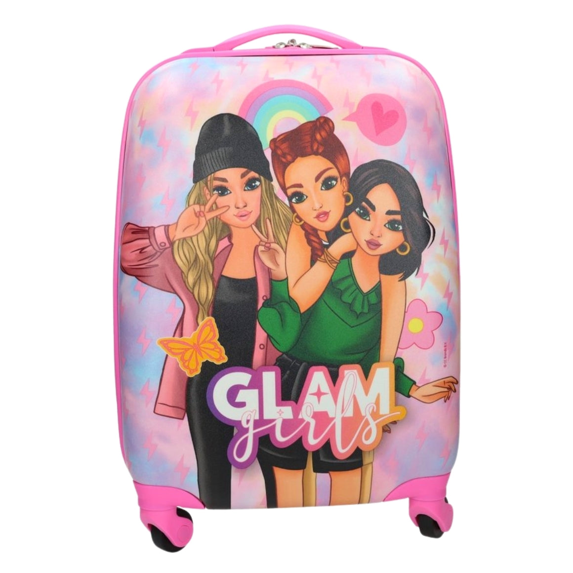 Glam Girls Suitcase On Wheels Pink 48 Cm