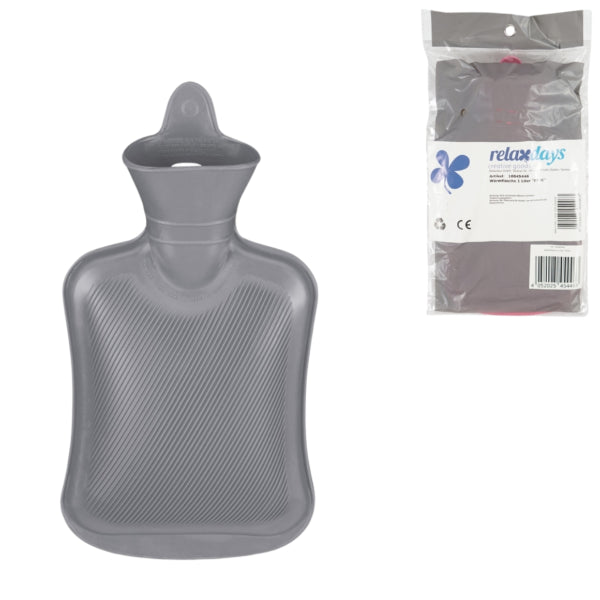 Relaxdays Hot Water Bottle Grey 1 L