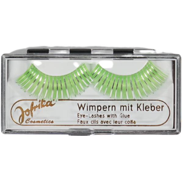 Jofrika Cosmetics False Eyelashes Green/silver 9.5 Cm B-grade
