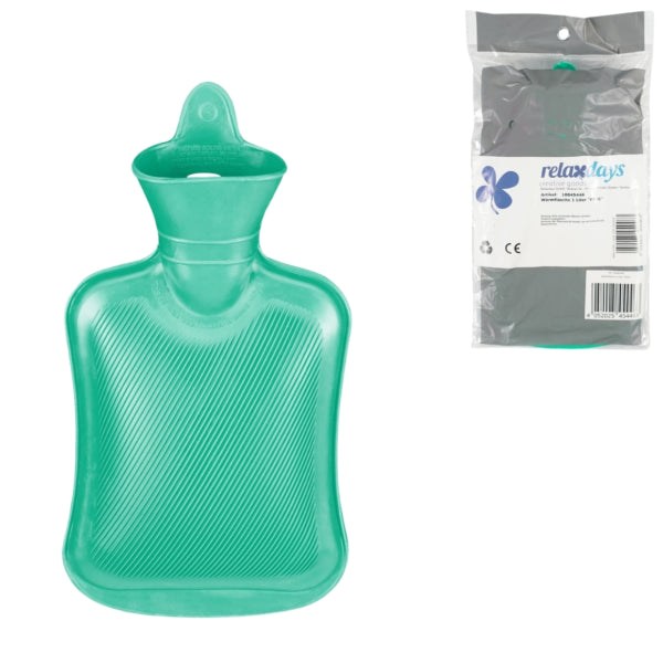 Relaxdays Hot Water Bottle Turquoise 1 L