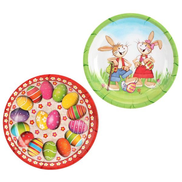 Melamine Plate Easter Easter Bunny Eggs 21 Cm