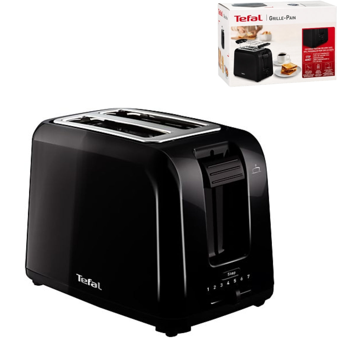 Tefal Toaster Black 800w
