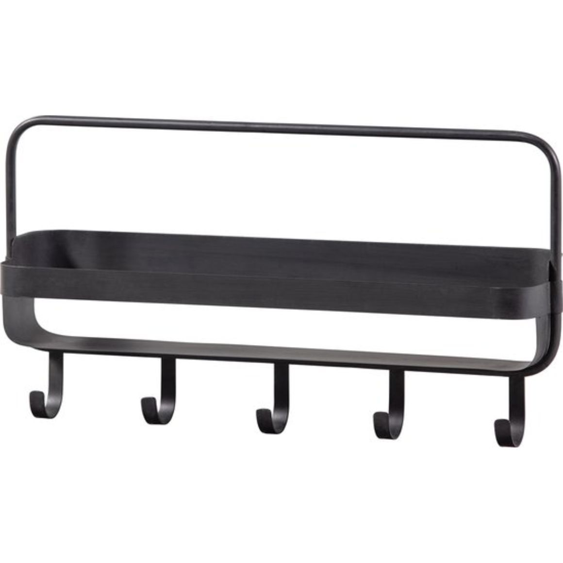 Woood Wall Shelf Akke Black 56 Cm