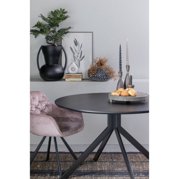 Woood Vase Siep Metal Black 43 Cm