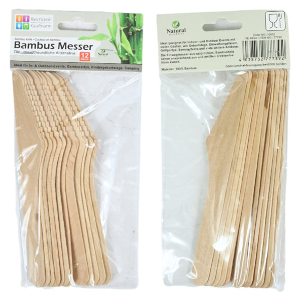 Bamboo Knives 16.5 Cm 12 Pieces