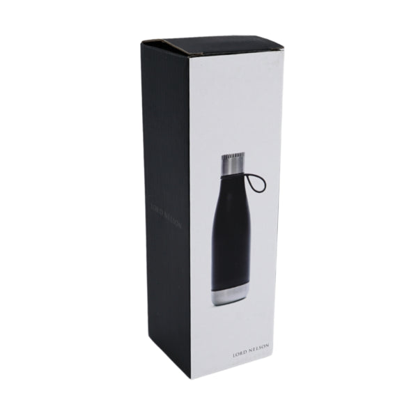 Garrafa Isolada Dupla Abertura Preta 0,45 L