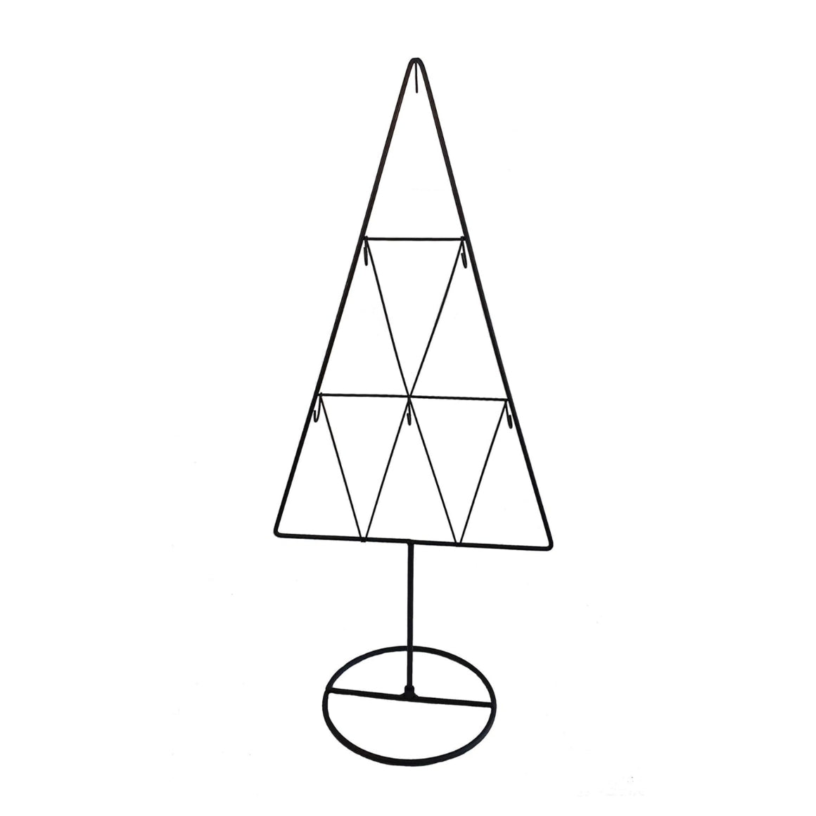 Christmas Tree With Hooks Metal Black 61 Cm