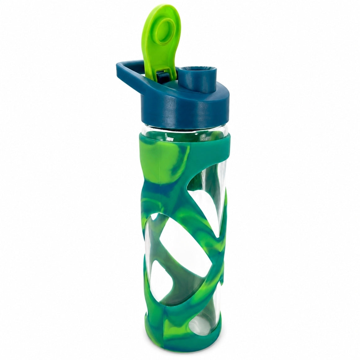Green Canteen Flip Cap Drinking Bottle Glass Blue/green 561 Ml