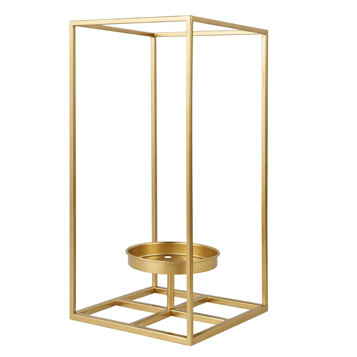 Gold-colored Metal Lantern 40 Cm