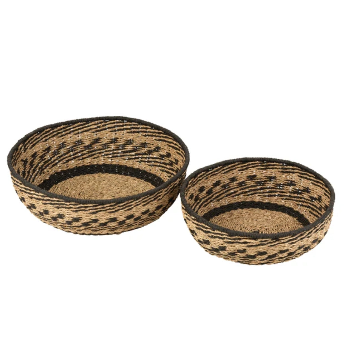 J-line Seagrass Basket 46 Cm Set Of 2