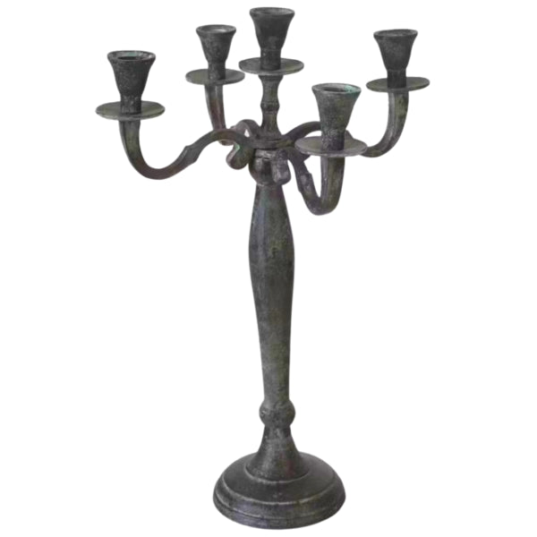 Candlestick Classic Antique Look Aluminium 40 Cm