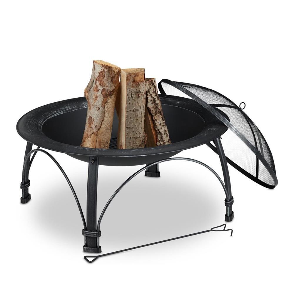 Relaxdays Fire Bowl Xxl Black 89 Cm
