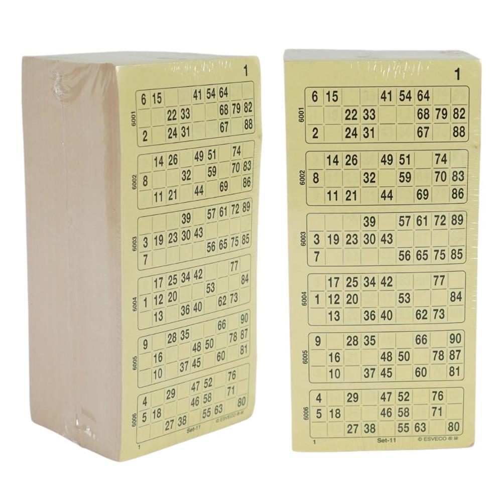 400186 Bingo Cards 1-90 Perforated 10 Thick Single