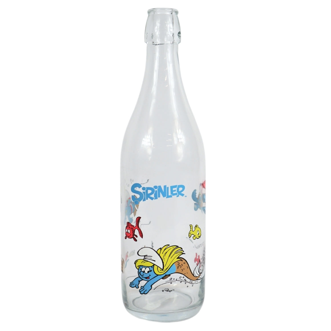 Sklenená fľaša Smurfs 1 liter Ve24
