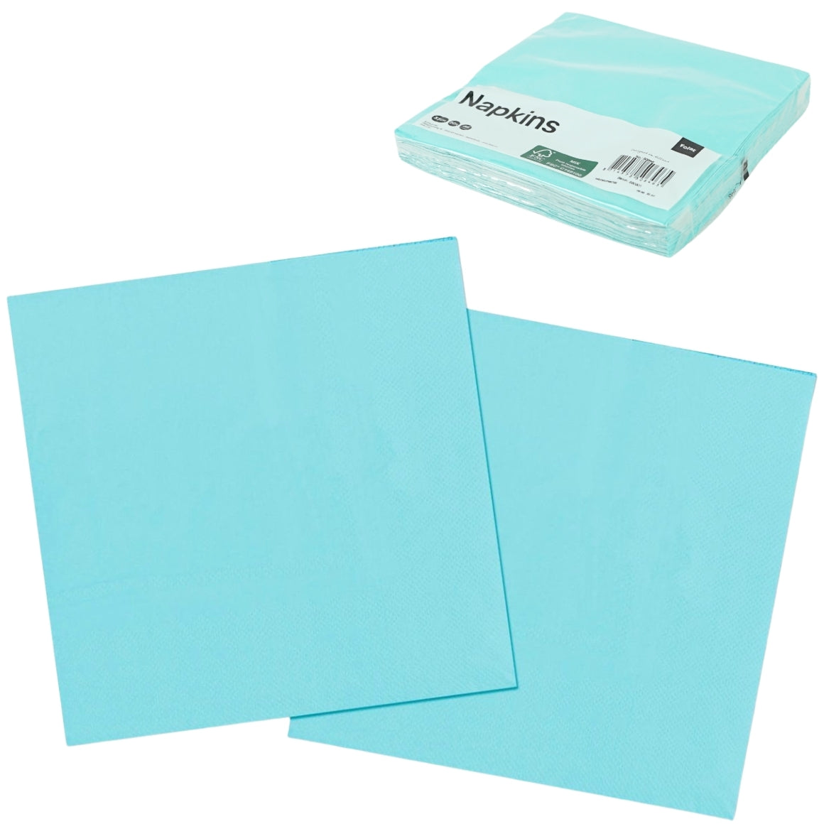 Folat Napkins Blue 33 X 33 Cm 3-ply 20 Pieces