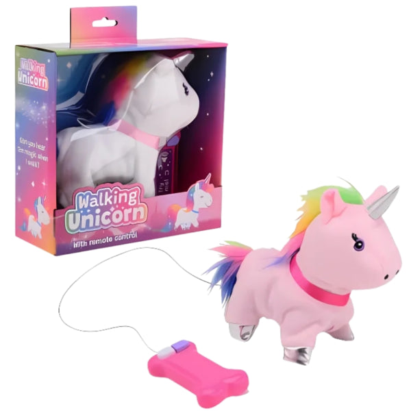 Battery-operated Walking Unicorn With Sound 16 Cm