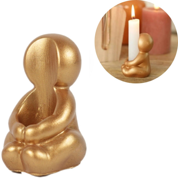 Candle Holder Hug Rose Gold 8 Cm