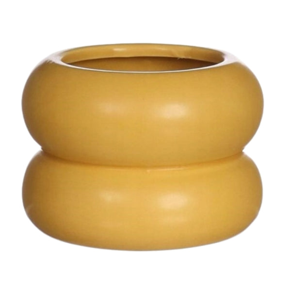 Chubby Blumentopf Senf 12,5 cm