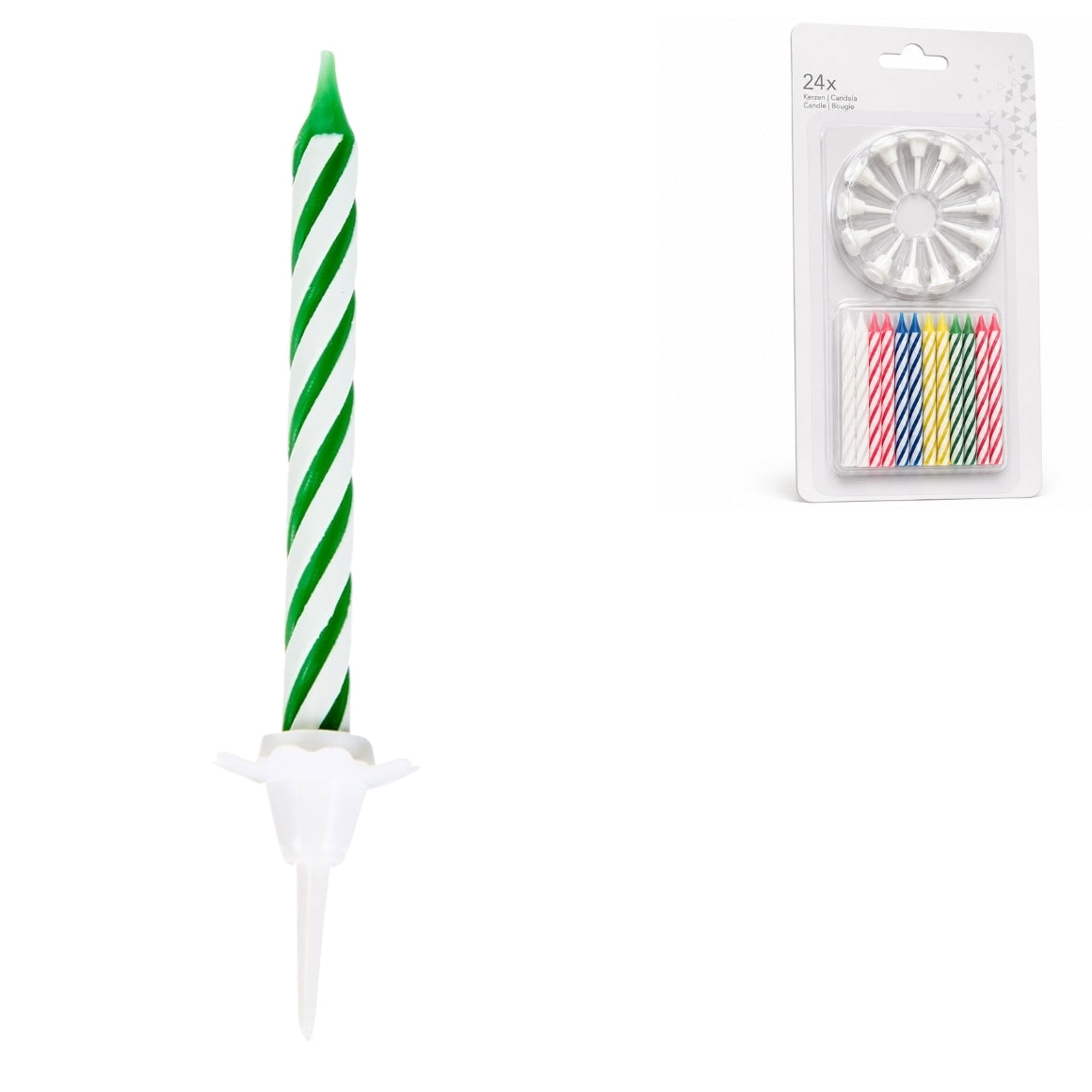 Amscan Spiral Cake Candles Set Of 24