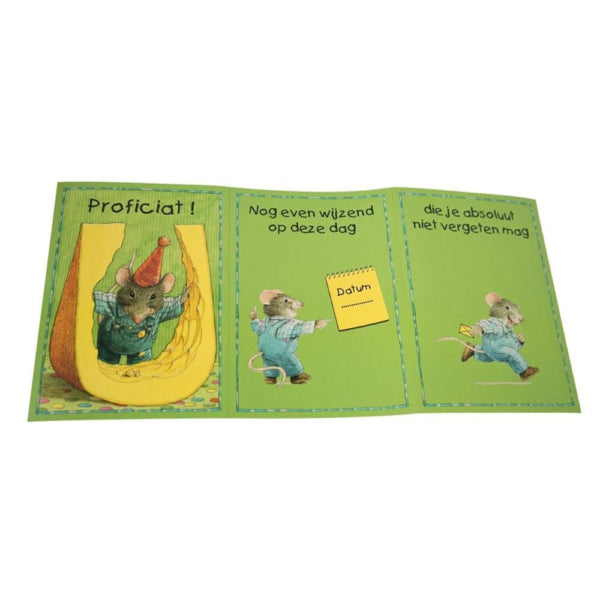 Double Greeting Card With Envelope Congratulations 15x21 Cm 2 Assorted
