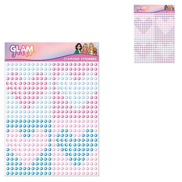 Glam Girls Stickers Diamond A5 2 Assorted