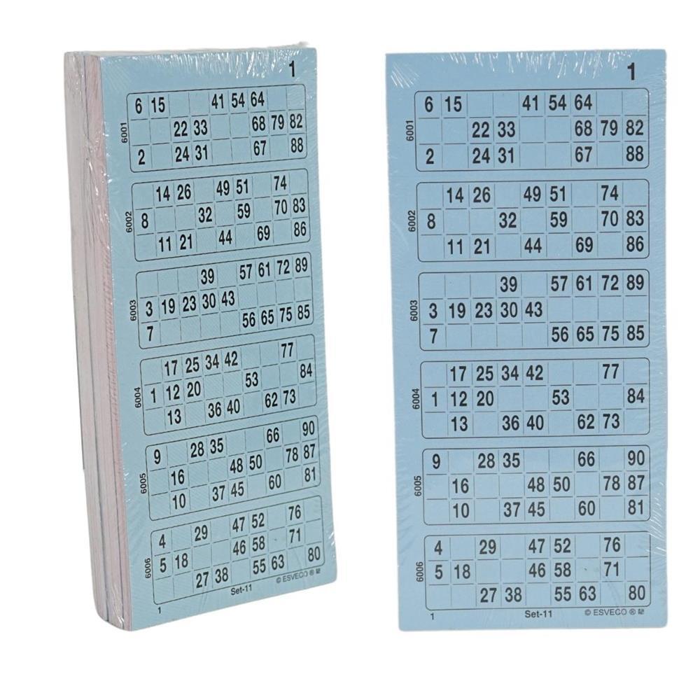400173 Bingo Cards 1-90 Perforated 3 Thick Single