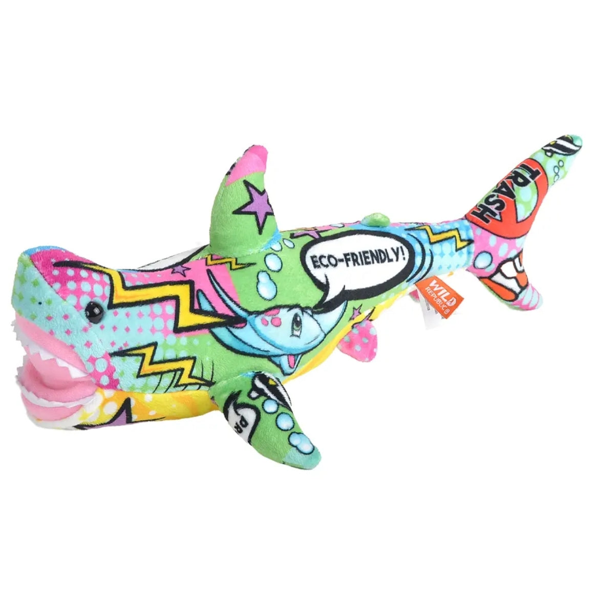 Wild Republic Plush Message And Shark 35 Cm