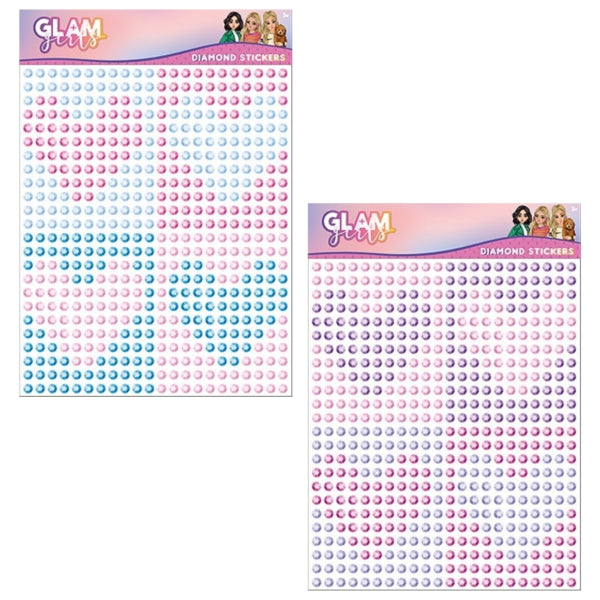 Glam Girls Stickers Diamond A5 2 Assorted