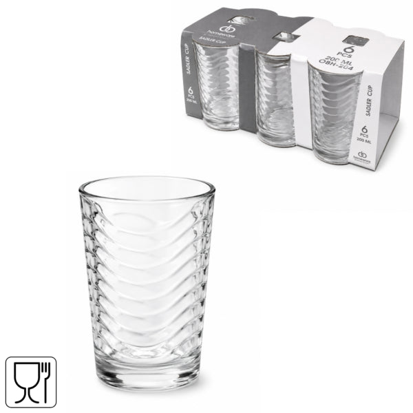 Homeware Sadler Drinking Glass 200 Ml 6 Pieces