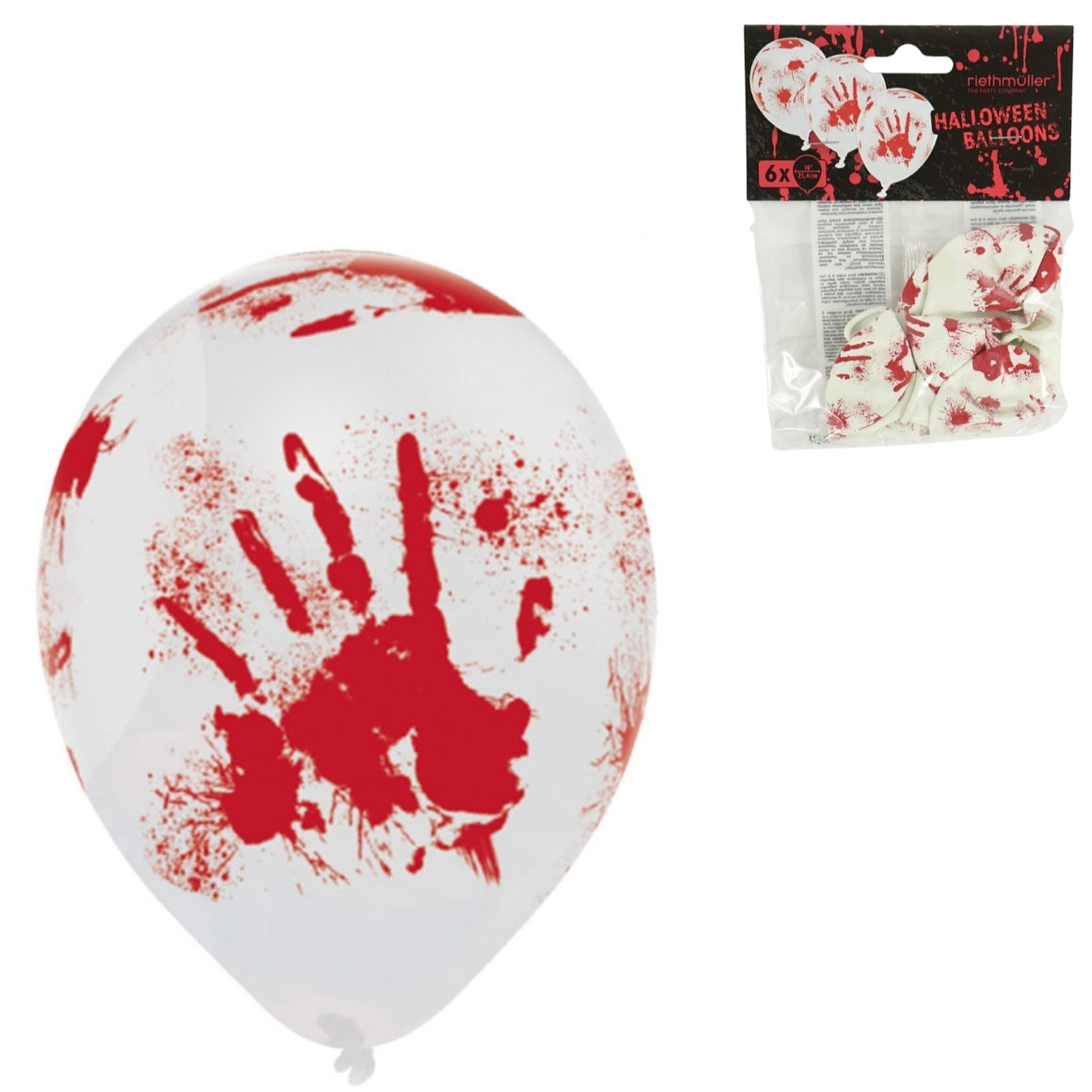Amscan Blödande Handballonger 25,4 Cm 6 Styck