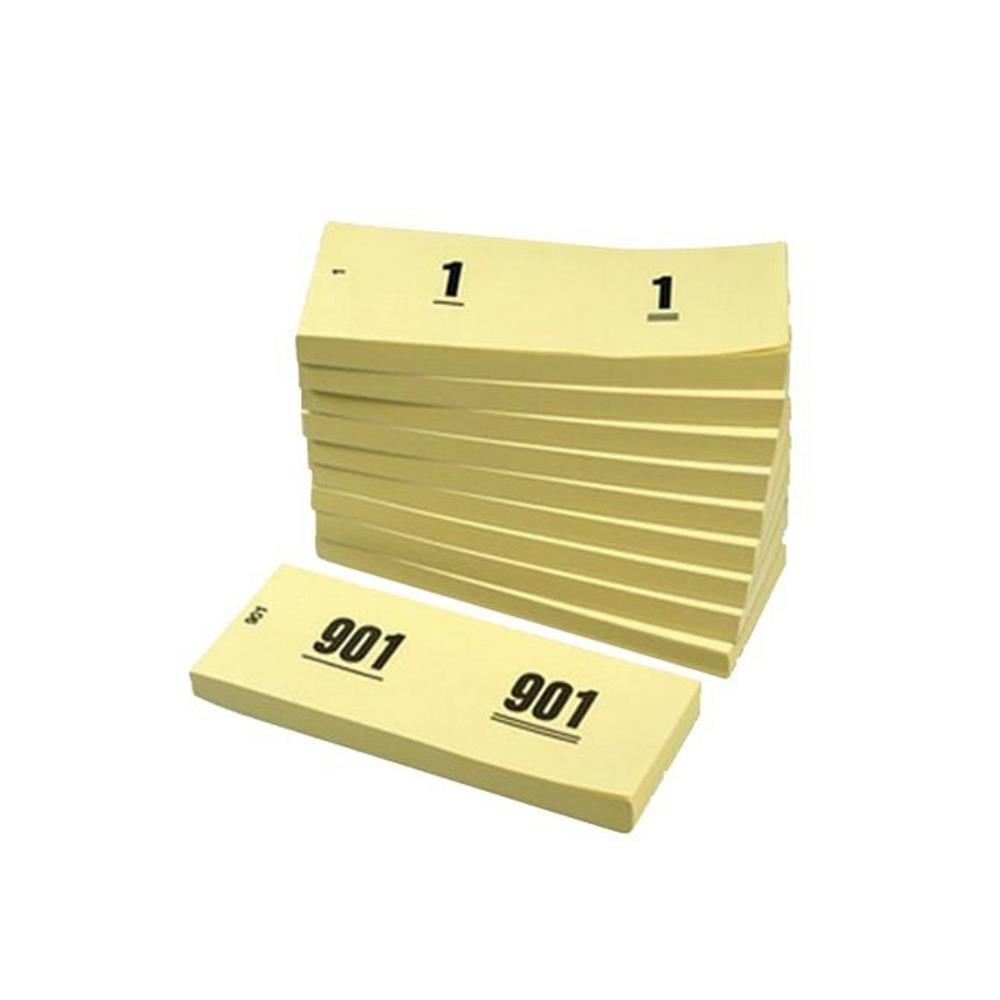 400009 Cloakroom Tickets Yellow 11 Cm