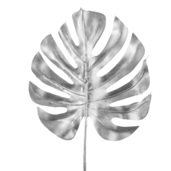 Hbx Artificial Branch Monstera Silver Colored 72 Cm