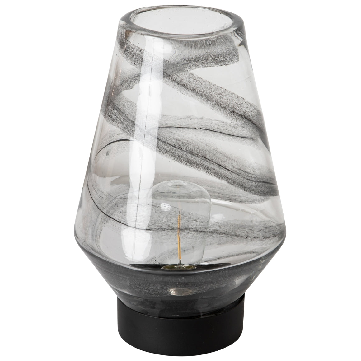 Ptmd Table Lamp Celester Led Battery Operated Black 23.5