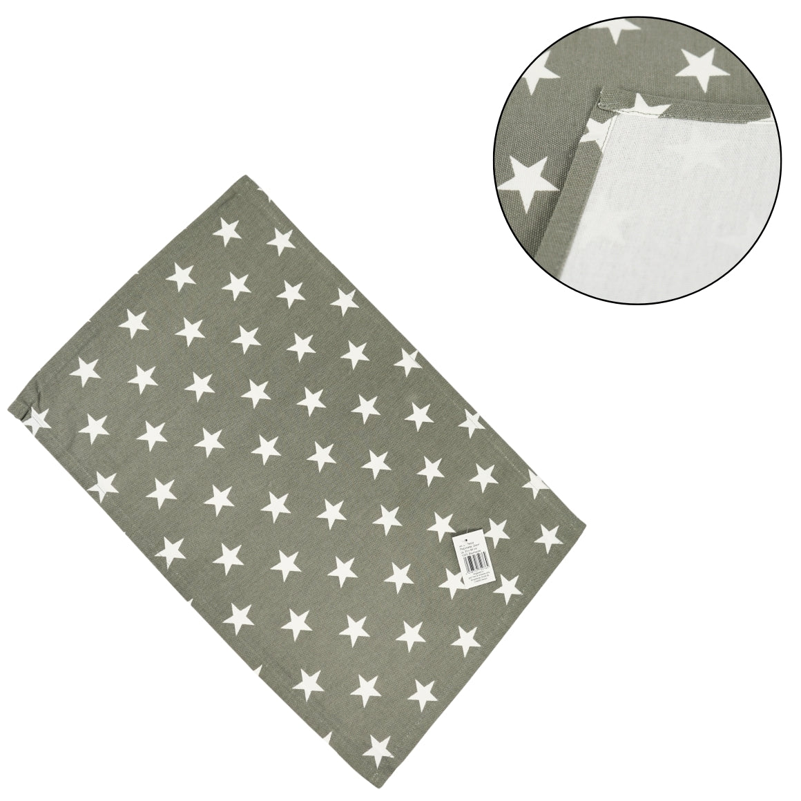 Star Placemat Cotton Grey 48 Cm
