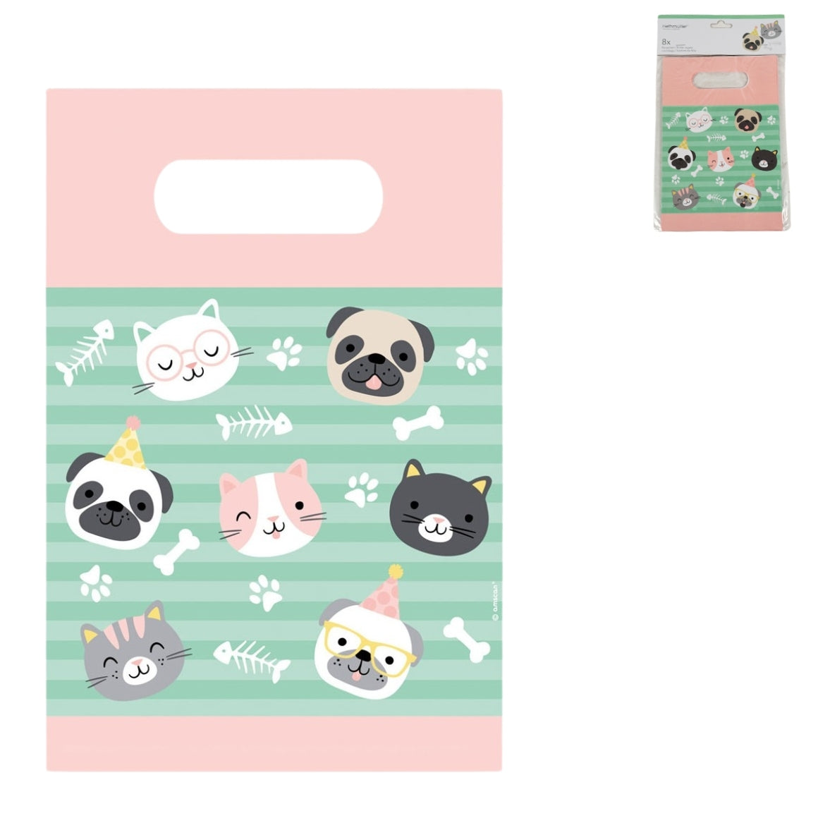 Hello Pets Geschenktüte Hund/Katze 23,5 cm 8er-Set